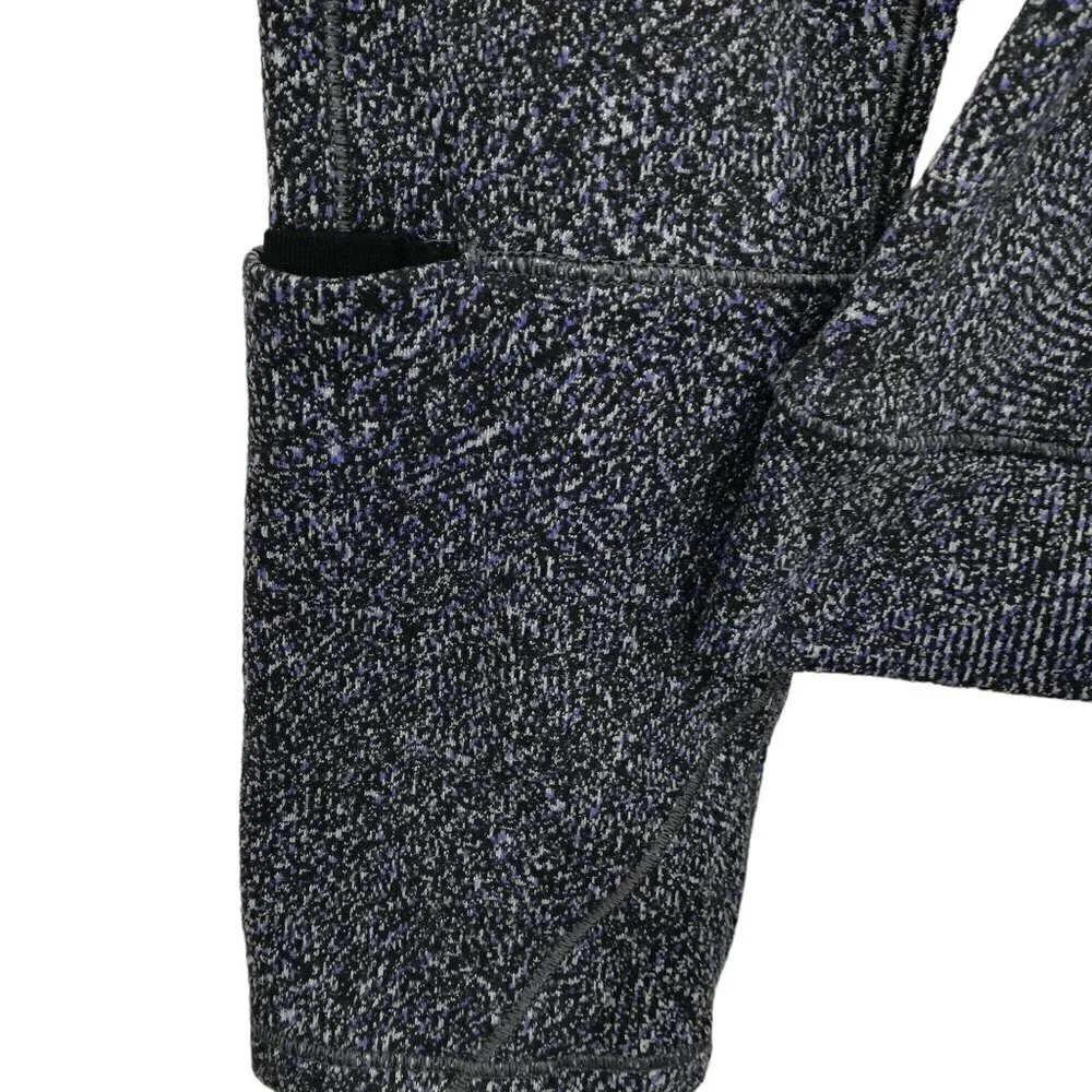 Lululemon Cypress Kiss Long Sleeve Size 10 Fusion Jacquard Black Violet Viola